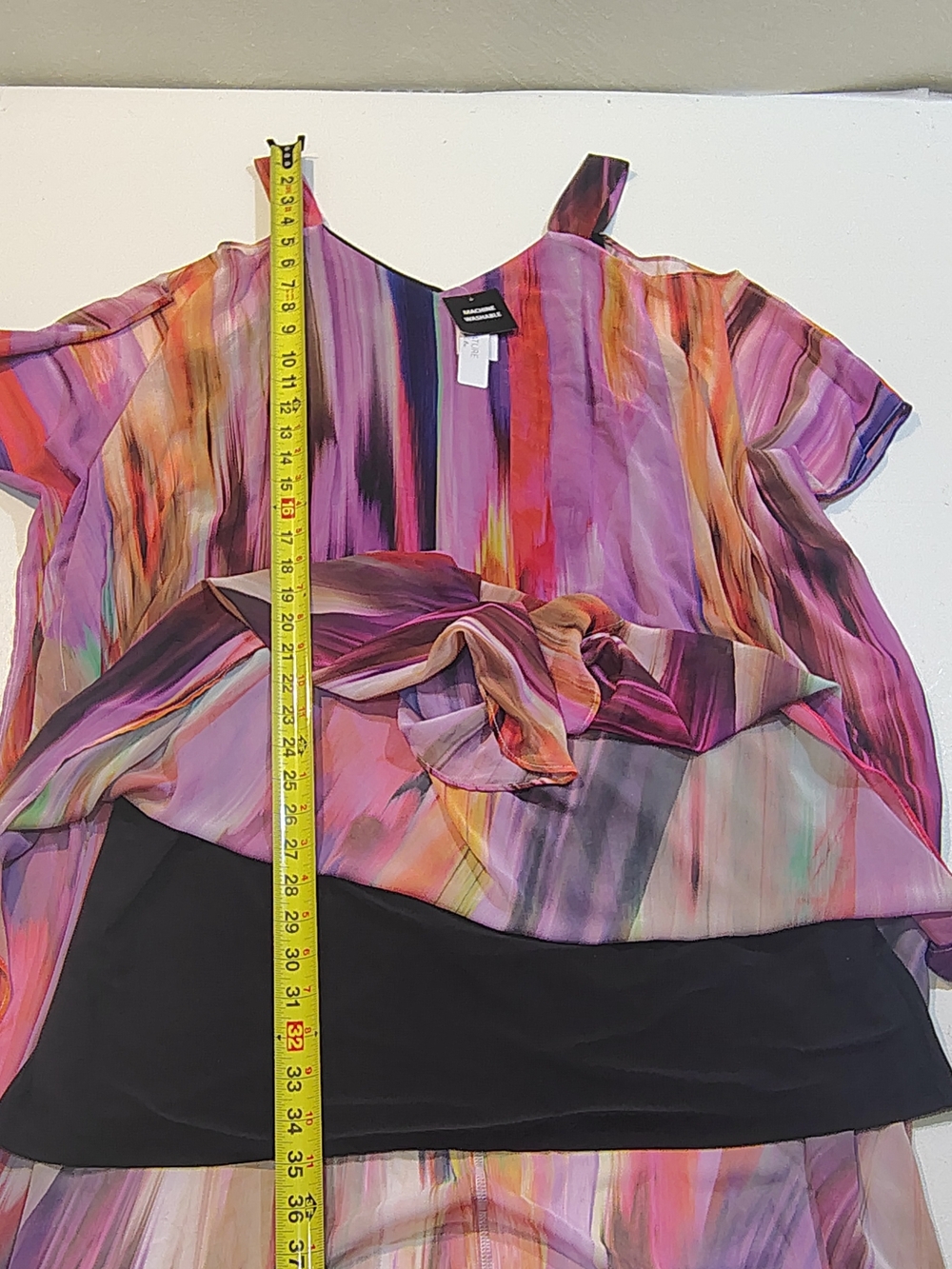 Signature by Robbie Bee Multicolor Pink Purple Cold-Shoulder Maxi Dress - Picture 5 of 14